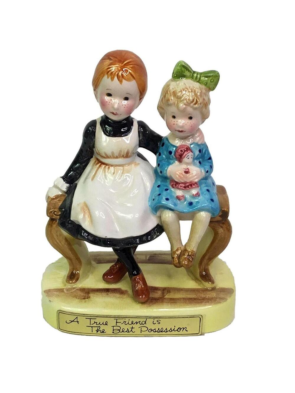 Vintage American Greetings Figurine 1960s Girl Friends Statue 6" - 10231